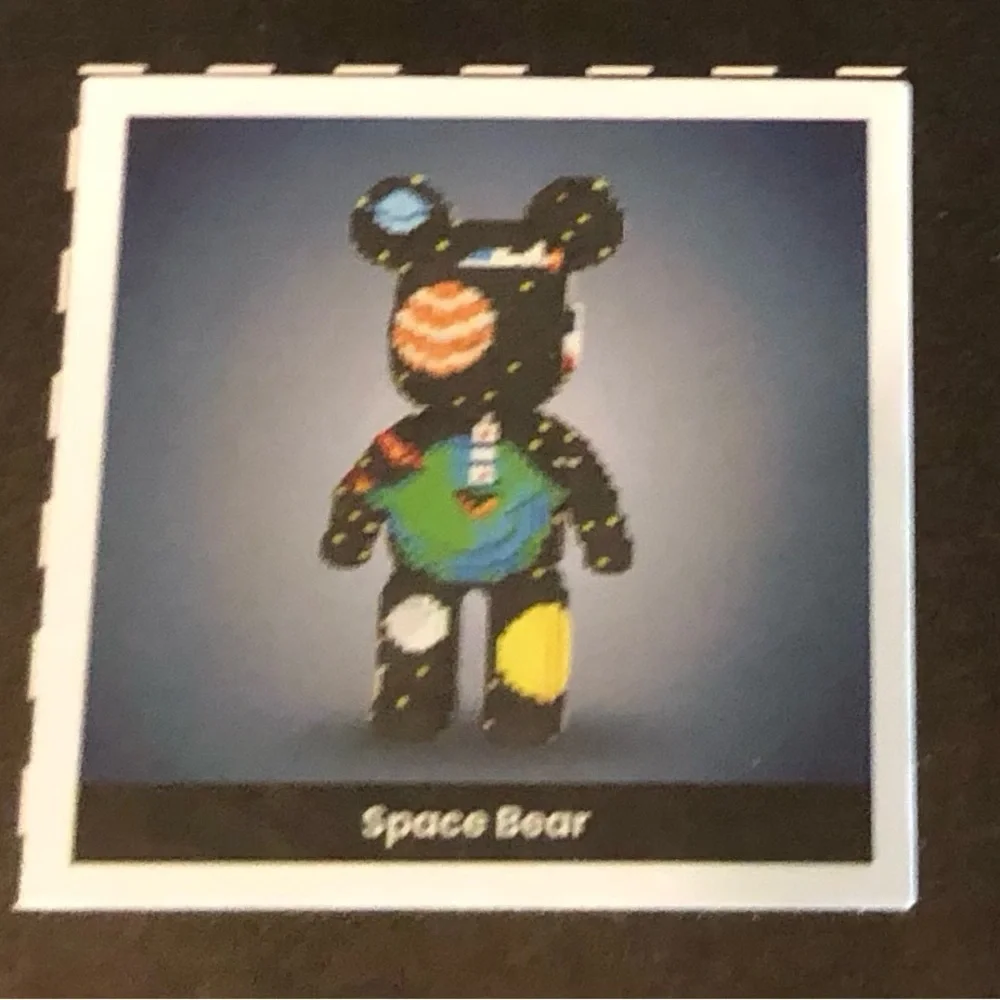 Space Explorer Buildable Bear Toy - Black with Multicolor Space Details
